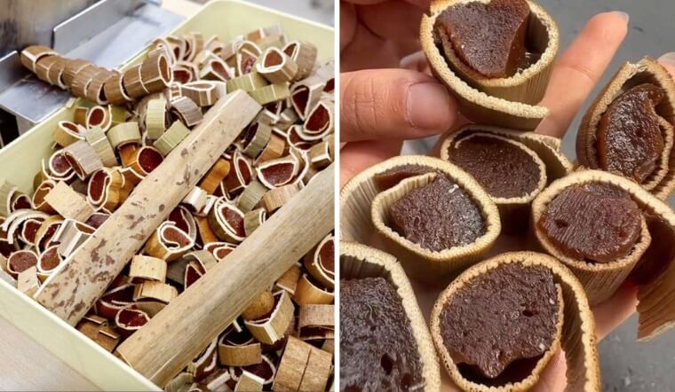 "Bóc tem" kẹo dừa mo cau Thái Lan: Món ăn vặt độc lạ gây sốt cõi mạng