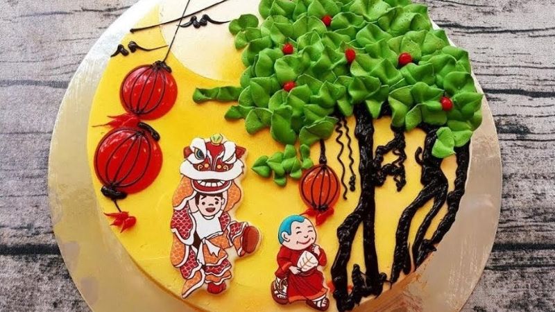 Bánh kem Trung thu có hình dáng đẹp mắt, hương vị ngọt dịu và mang đến niềm vui