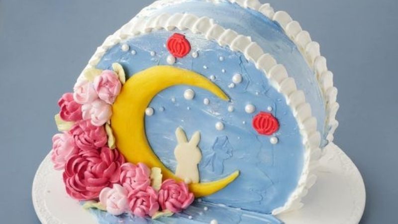 Mẫu bánh kem thỏ ngọc trông trăng