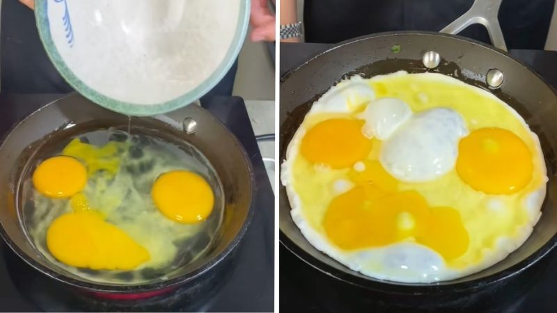 Chiên trứng ốp la