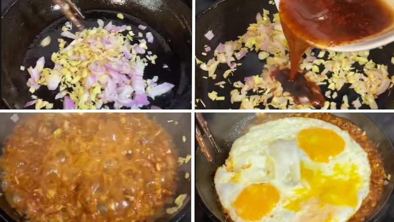 Làm trứng ốp la sốp Thái