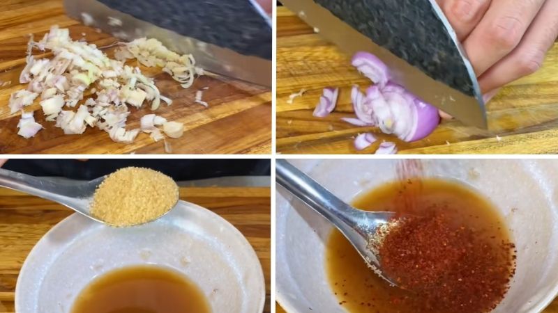 Sơ chế nguyên liệu và làm sốt