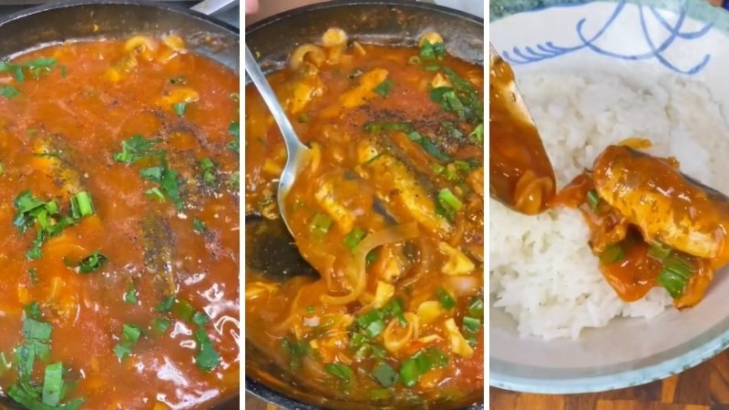 Cách làm cơm lười cá hộp