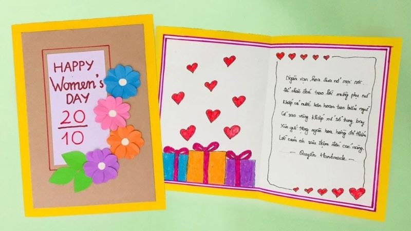 Mẫu thiệp 20/10 tặng mẹ, bà - 1 Mẫu thiệp 20/10 tặng mẹ, bà - 1