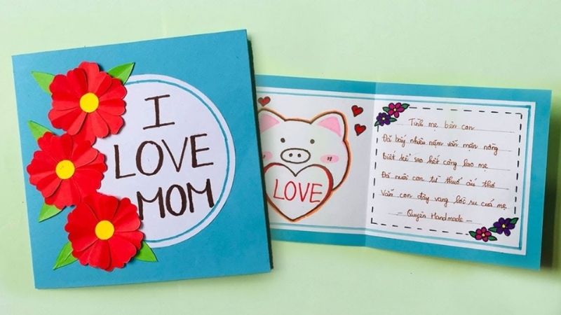 Mẫu thiệp 20/10 tặng mẹ, bà - 4 Mẫu thiệp 20/10 tặng mẹ, bà - 4