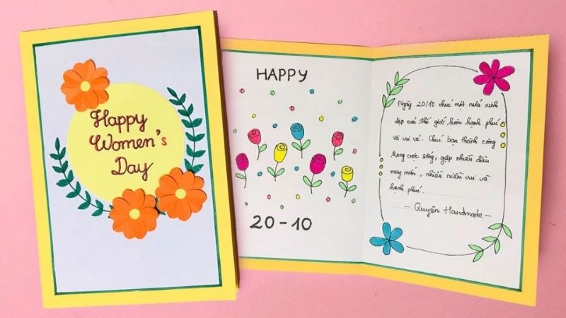 Mẫu thiệp 20/10 tặng mẹ, bà - 5 Mẫu thiệp 20/10 tặng mẹ, bà - 5