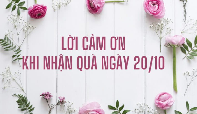 50+ lời cảm ơn 20/10 hay, chân thành và ý nghĩa nhất sau khi nhận quà