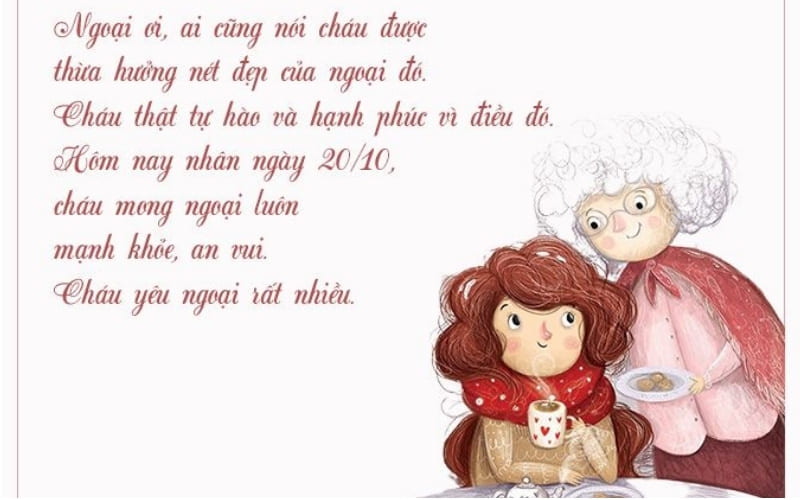 Ảnh 20/10 giúp gửi trọn yêu thương ngọt ngào đến bà.