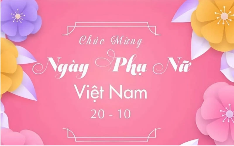 Ảnh nền 20/10 giúp trang cá nhân thêm rực rỡ.