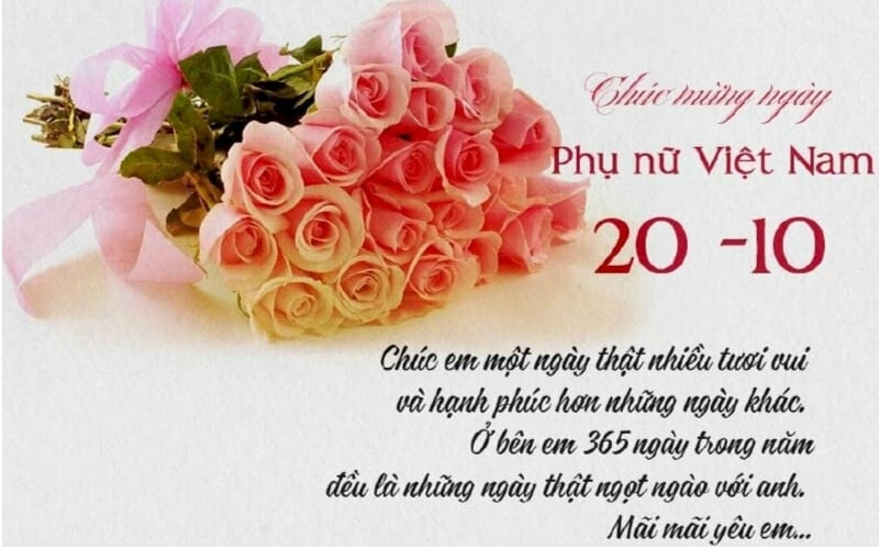 Ảnh 20/10 giúp gửi trọn yêu thương ngọt ngào đến nàng.