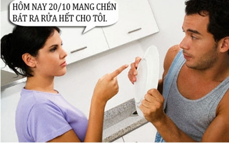 Ảnh chế 20/10 mang đến tiếng cười vui nhộn.