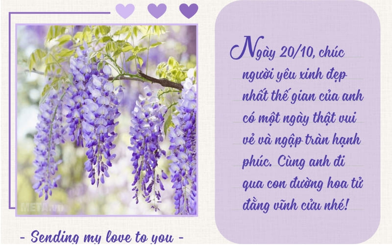 Ảnh và lời chúc giúp người nhận cảm nhận yêu thương.