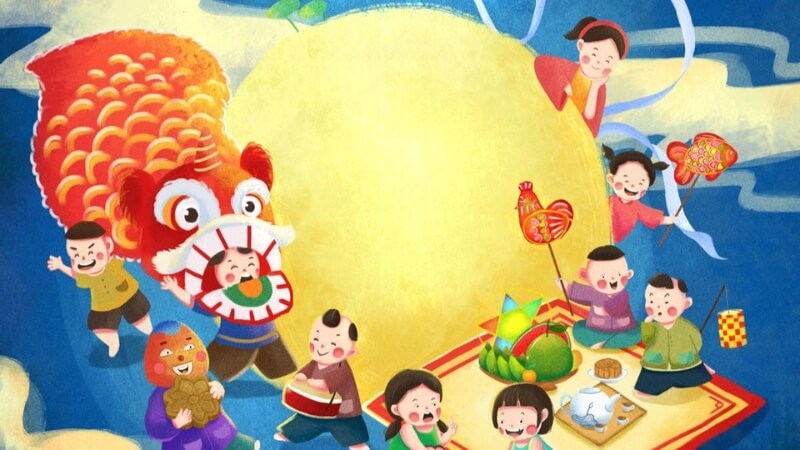 Tranh chị Hằng, chú Cuội và Thỏ Ngọc 2