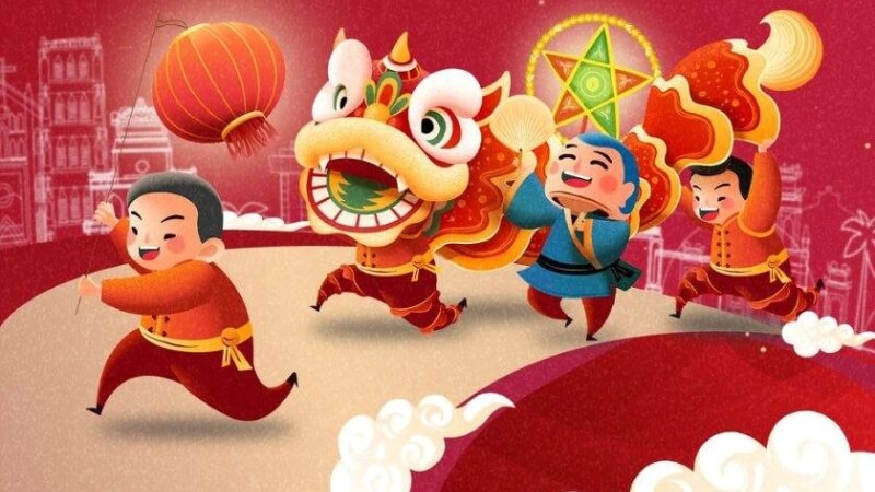 Tranh Trung thu phong cách hiện đại (Anime, Chibi) 5