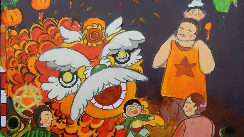 Tranh chị Hằng, chú Cuội và Thỏ Ngọc 2