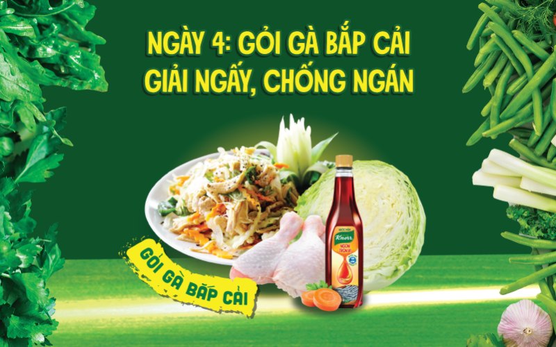Ngày 4: Gỏi gà bắp cải