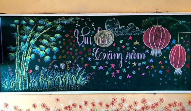 Trang trí bảng Trung thu 2025: 50+ mẫu đẹp, đơn giản, sáng tạo