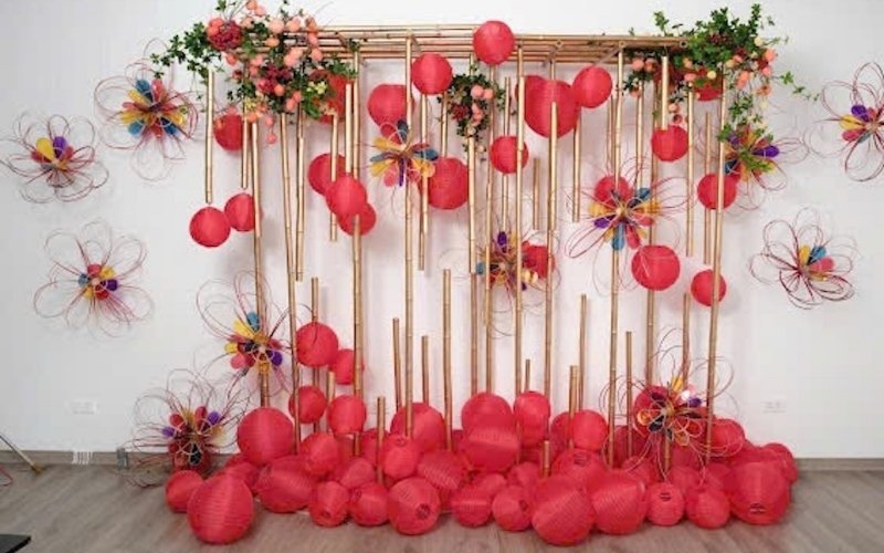 Một góc nhỏ bừng sáng và ấm áp nhờ đèn lồng đỏ