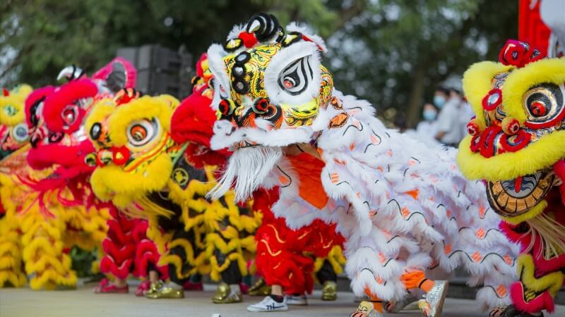 Ảnh múa lân sư rồng sôi động 2