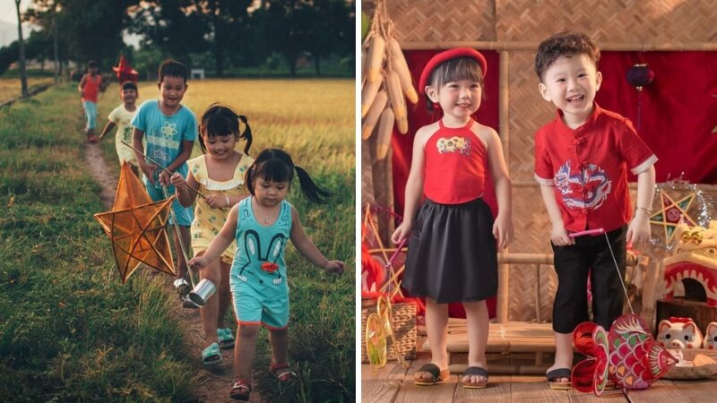 Ảnh Tết Trung thu xưa và nay 4