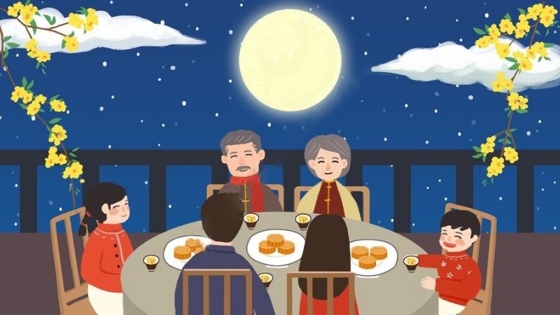 Hình nền máy tính mâm cỗ đoàn viên - 1