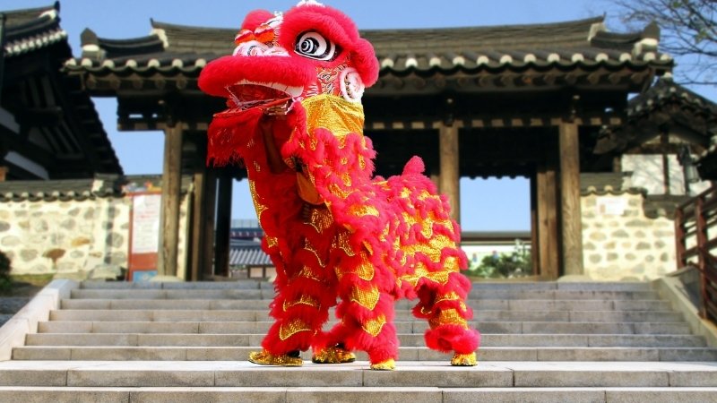 Hình nền máy tính múa lân sư rồng - 5