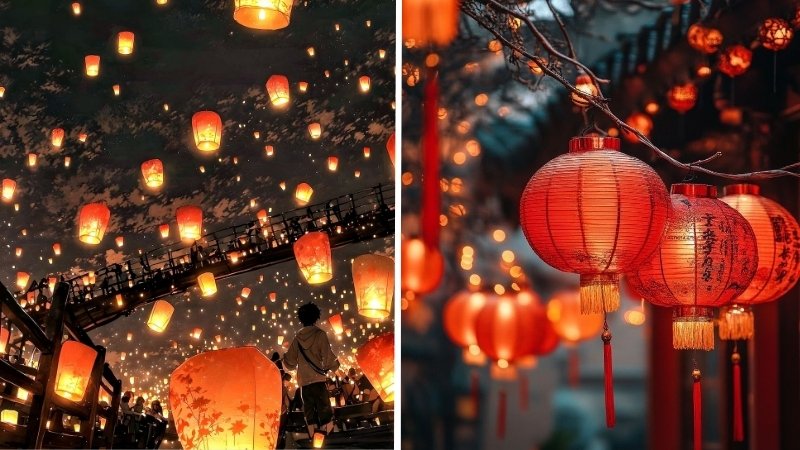 Hình nền lồng đèn lung linh, rực rỡ - 3