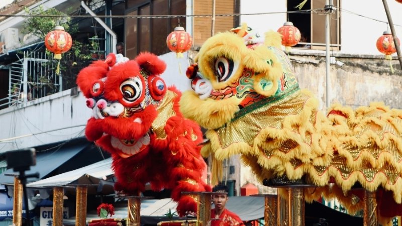 Hình nền máy tính múa lân sư rồng - 1