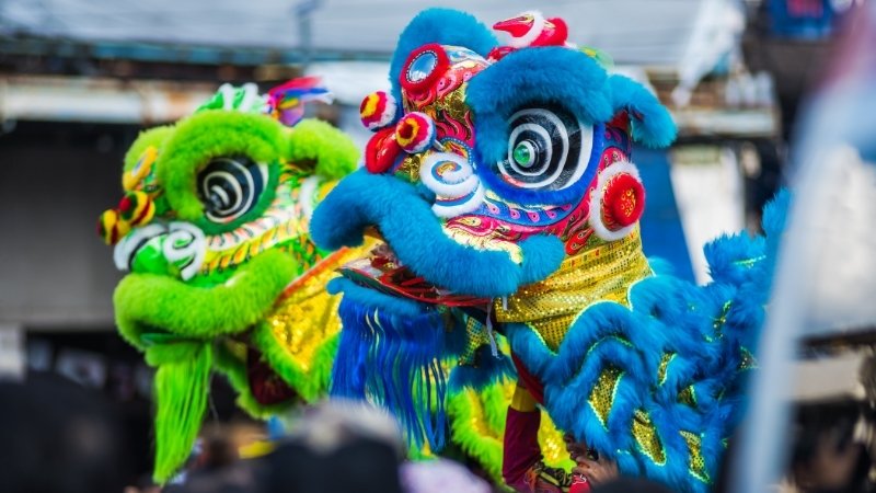 Hình nền máy tính múa lân sư rồng - 4
