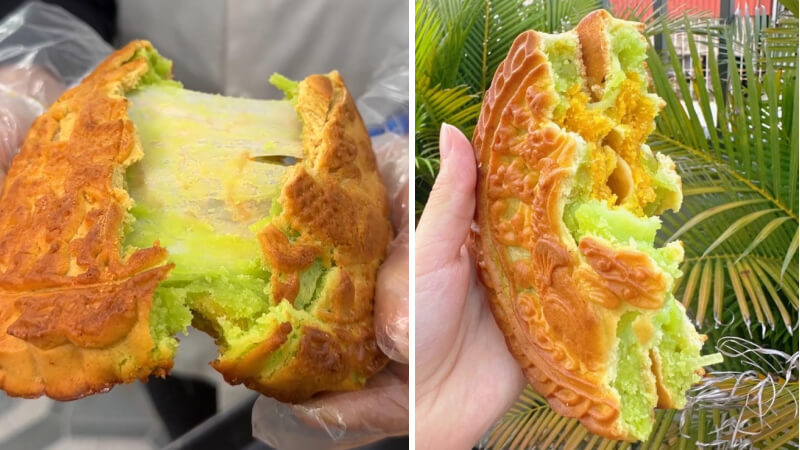 Bánh cốm mochi trứng muối