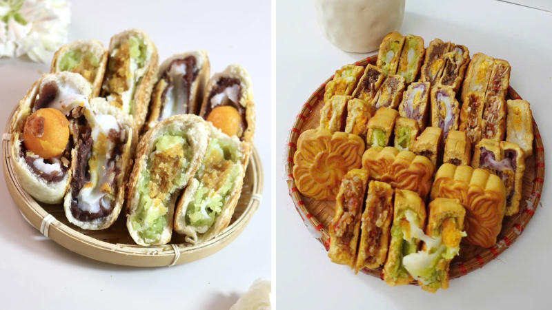 Bánh mini mochi trứng ruốc
