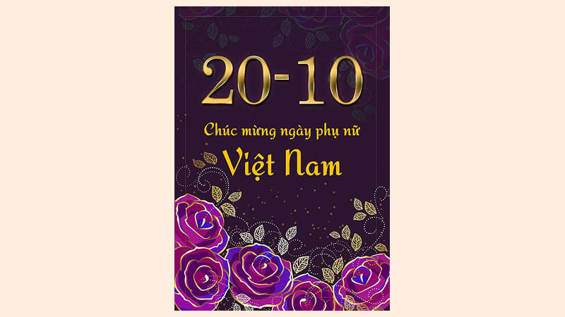Nền tối màu kết hợp chữ màu vàng gold
