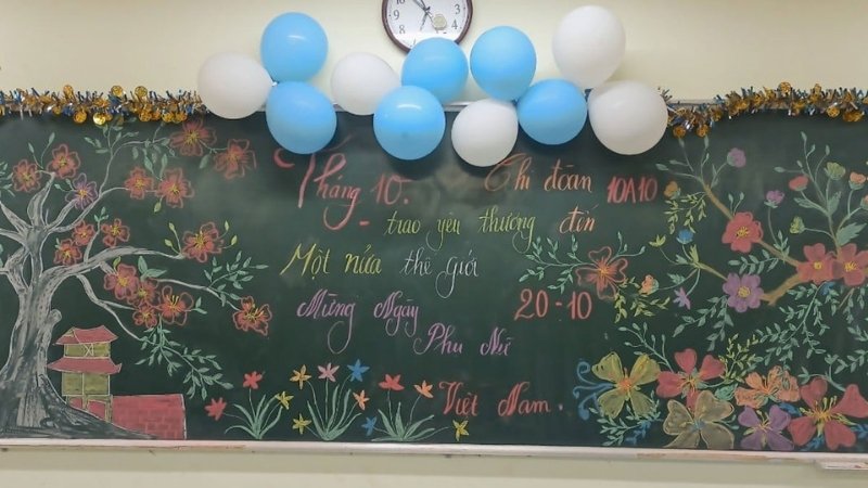 Mẫu trang trí chủ đề "Vườn hoa ngát hương" số 6 Mẫu trang trí chủ đề "Vườn hoa ngát hương" số 6
