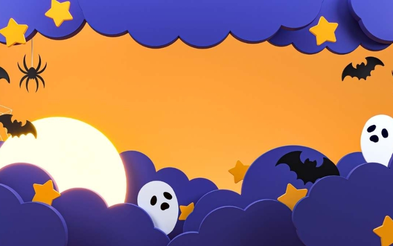 Background đáng yêu giúp không gian Halloween trở nên nhẹ nhàng. Background đáng yêu giúp không gian Halloween trở nên nhẹ nhàng.
