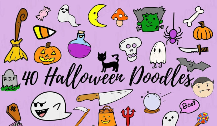 Halloween Doodles: 5 cách vẽ biểu tượng Halloween siêu dễ