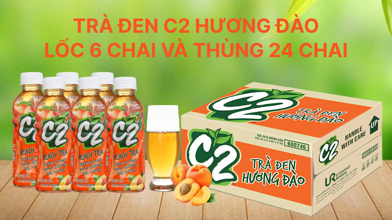 Thùng 24 chai C2 hương đào giá bao nhiêu