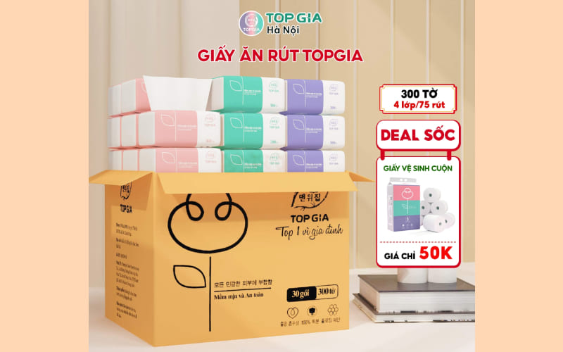Giấy ăn Top Gia giá bao nhiêu và mua ở đâu?