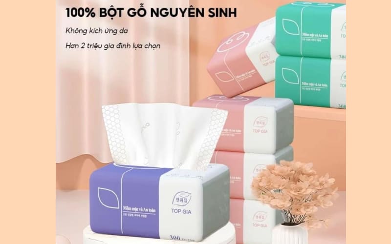 Giấy ăn Top Gia có dùng được cho trẻ sơ sinh không?
