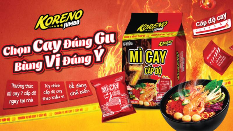 Review Mì cay Koreno Jumbo 7 cấp độ mới