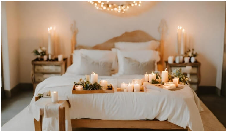 5 bước trang trí phòng ngủ 20/10 lãng mạn, đốn tim bà xã
