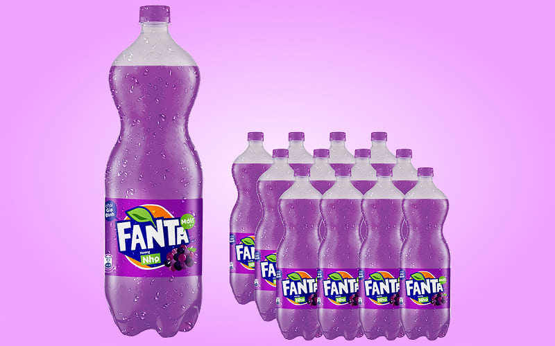Trong mỗi 100ml Fanta hương nho có khoảng 42 calo