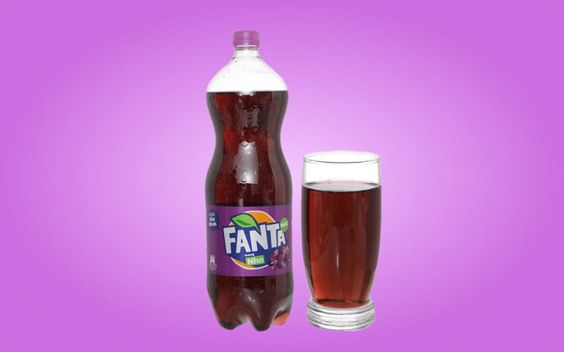 Nước giải khát Fanta hương nho chai 1.5L ngon nhất khi được làm lạnh trước khi uống