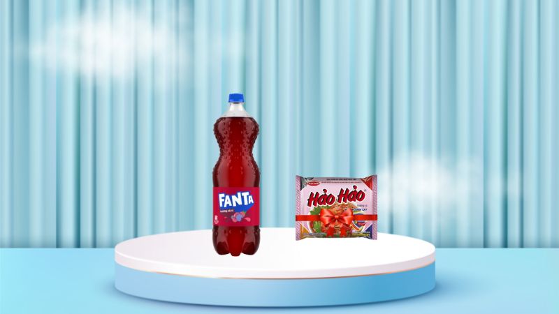 Mua Fanta xá xị 1.5L chính hãng tại Bách hóa XANH được tặng 1 gói Mì Hảo Hảo 75g