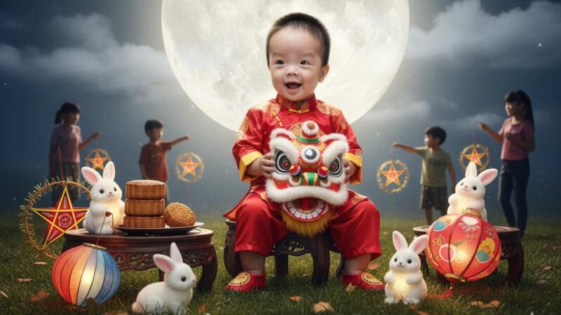 Tạo ảnh Trung thu cho bé bằng AI Tạo ảnh Trung thu cho bé bằng AI
