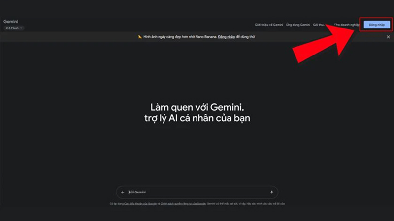Bước 1: Truy cập Gemini và tải ảnh gốc Bước 1: Truy cập Gemini và tải ảnh gốc