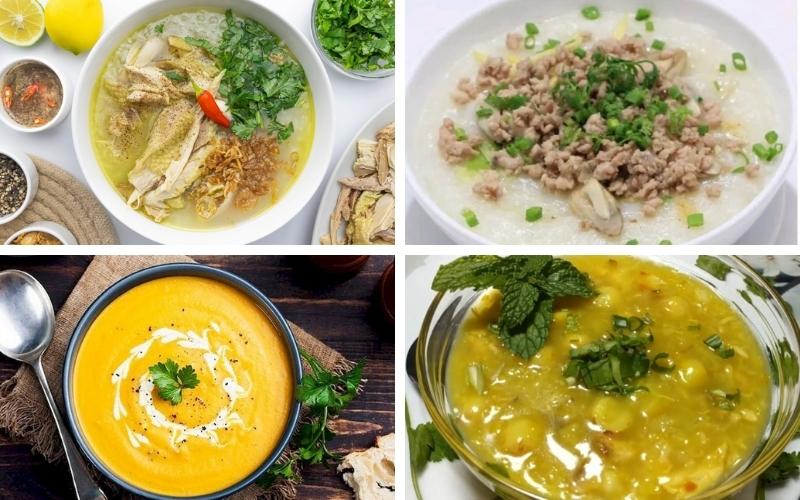 Cháo và súp mềm, ấm giúp người già dễ tiêu hóa và giữ ấm cơ thể