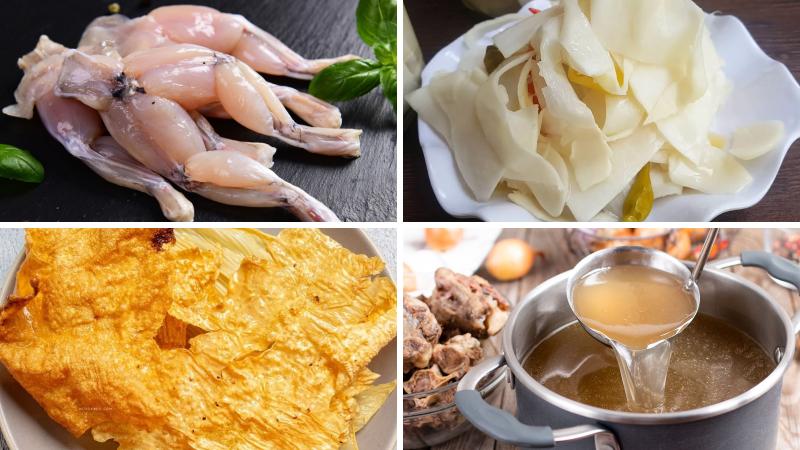 Nguyên liệu làm lẩu ếch măng cay Nguyên liệu làm lẩu ếch măng cay