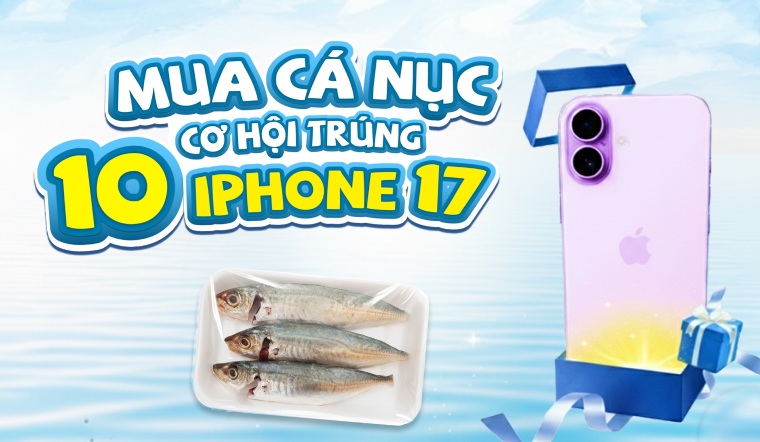 Từ 10/10 - 31/10/2025, Mua cá nục - Trúng IPhone 17 tại Bách hóa XANH
