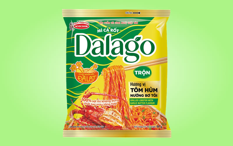 Mì cà rốt Dalago hương vị tôm hùm nướng bơ tỏi (mì trộn) Mì cà rốt Dalago hương vị tôm hùm nướng bơ tỏi (mì trộn)