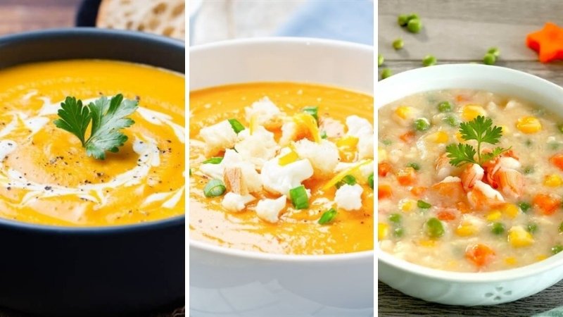 Các món súp sánh mịn Các món súp sánh mịn